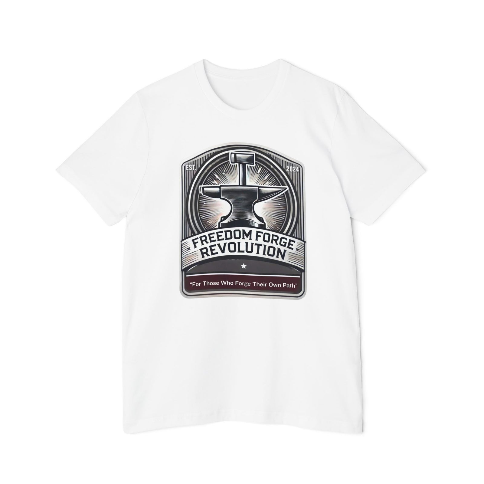 American Made Hammer And Anvil - Unisex T-Shirt/ Freedom Forge Revolution