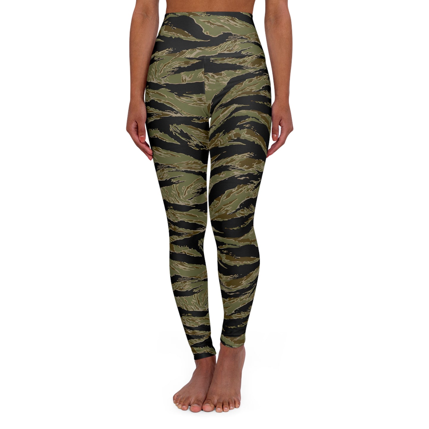American Made Tiger Camo High Waisted Yoga Leggings - All Over Prints/ Freedom Forge Revolution