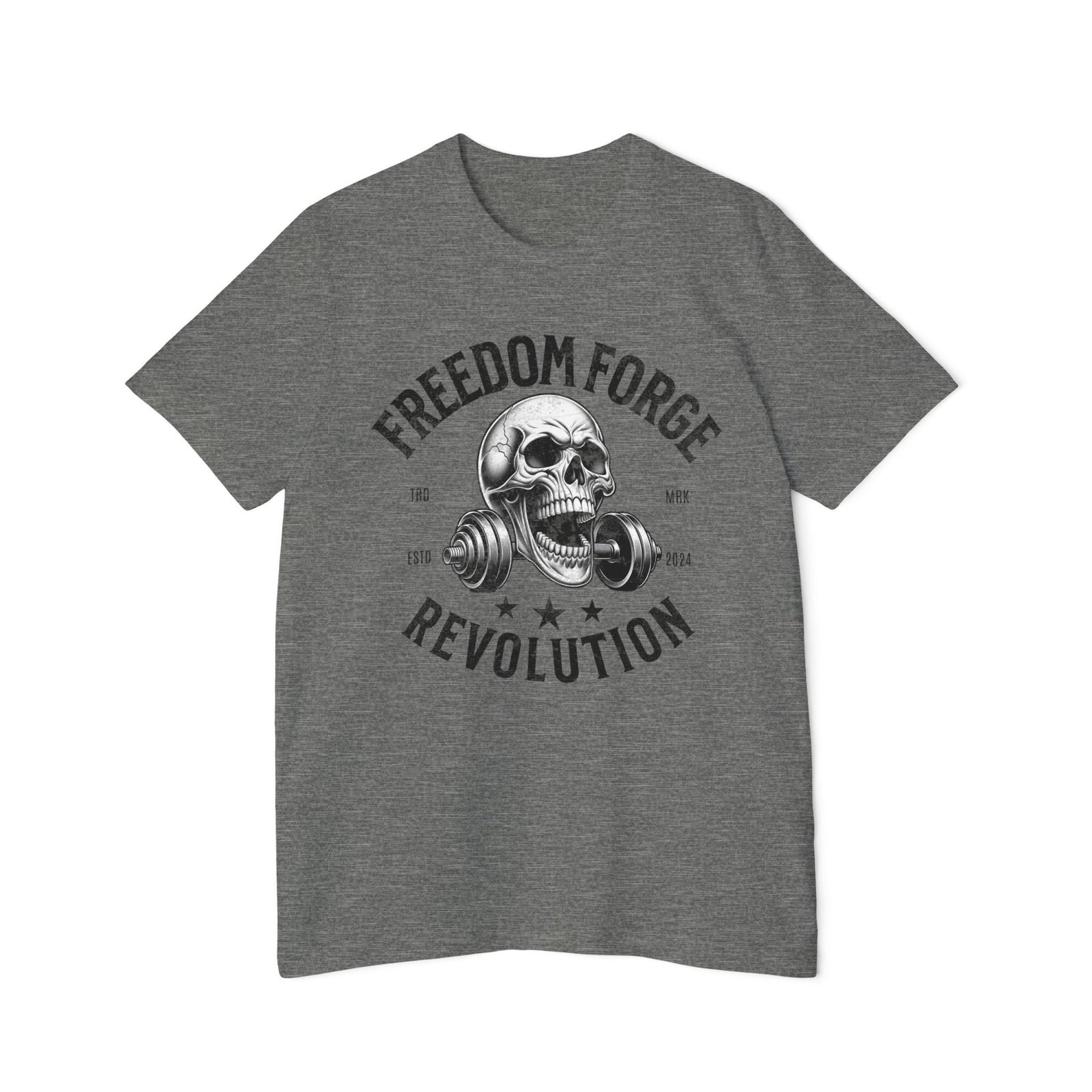 American Made Skull And Cross Plates - Unisex T-Shirt/ Freedom Forge Revolution