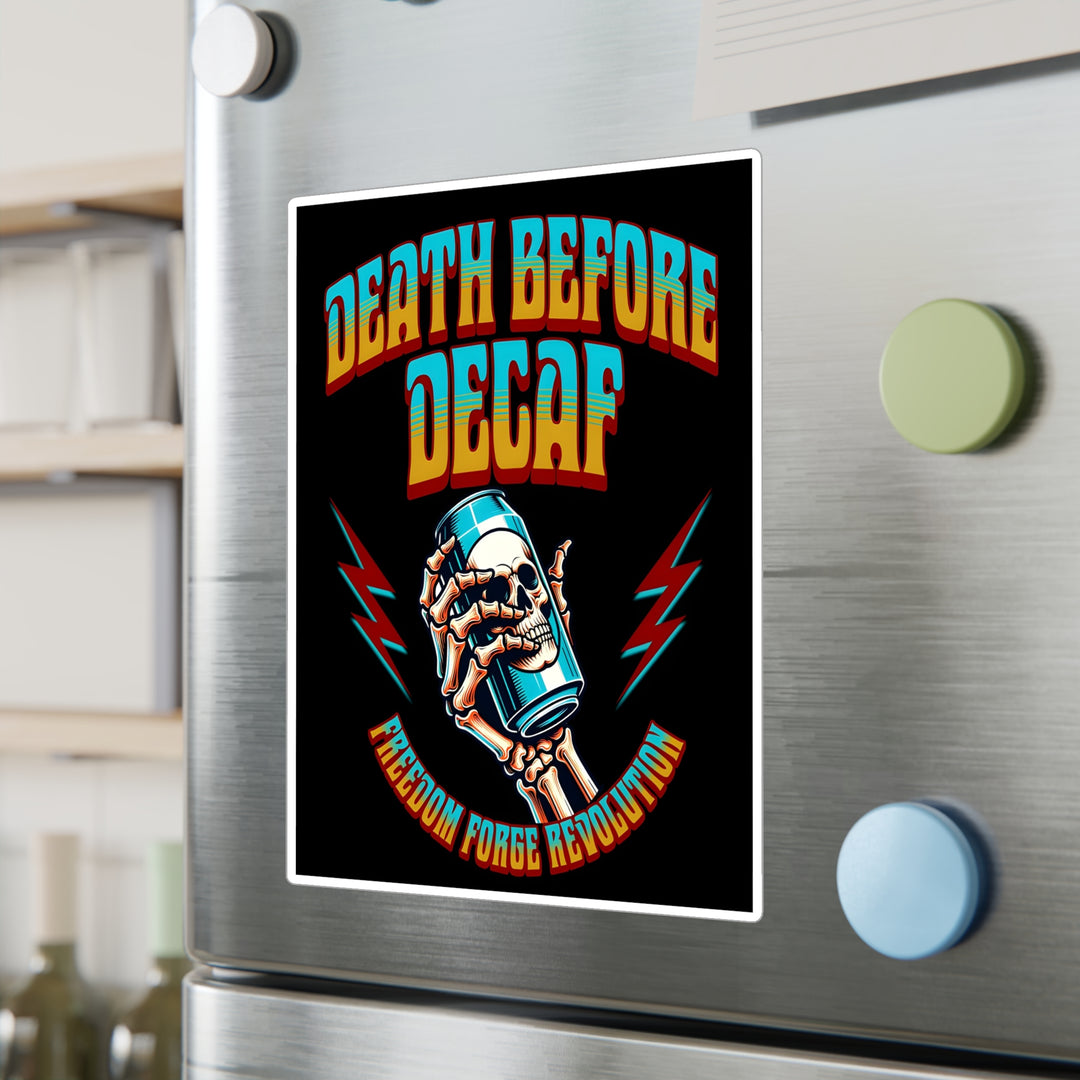 American Made Death Before Decaf Sticker - Swag/ Freedom Forge Revolution